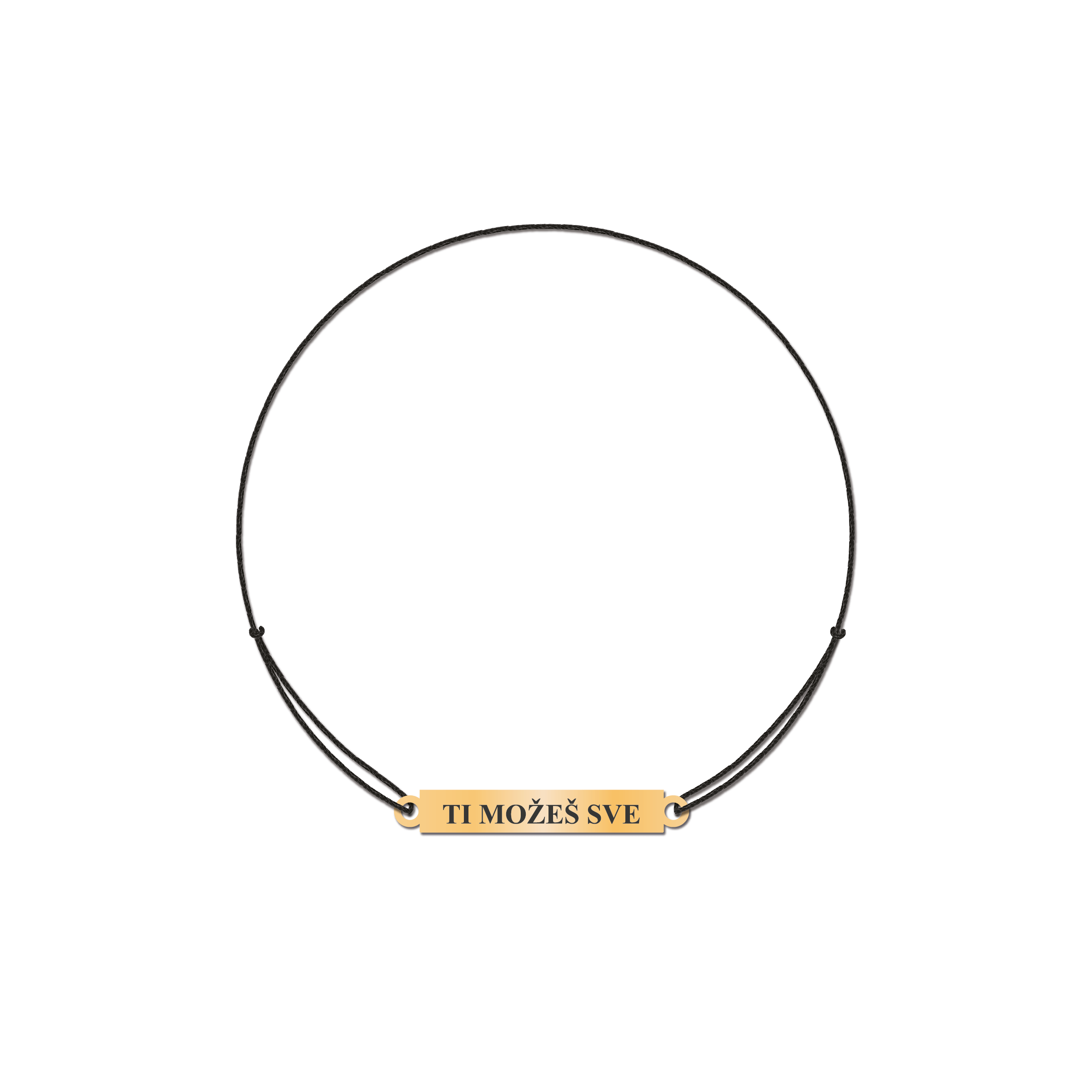 Zlatna Končić Narukvica Pločica Natpis - FE Jewelry